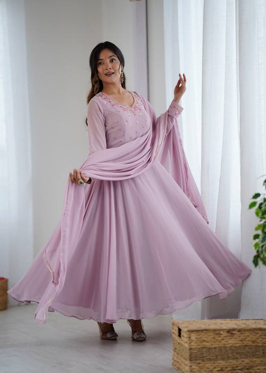 Designer Georgette gown set for women