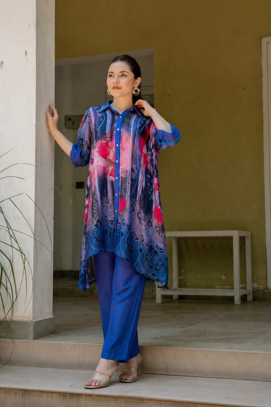 Elegant Printed Tunic Co-Ord Set for Women