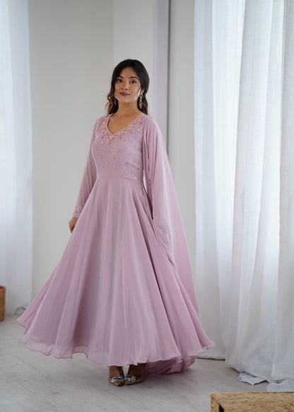 Designer Georgette gown set for women