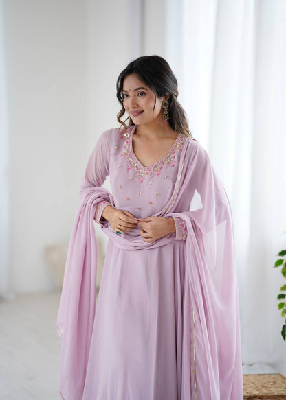 Designer Georgette gown set for women