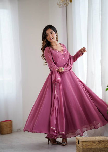party wear anarkali set for women