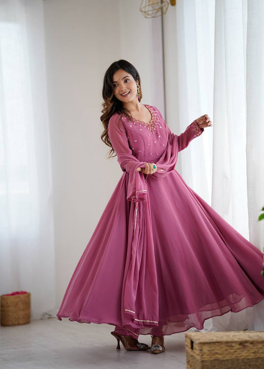 party wear anarkali set for women