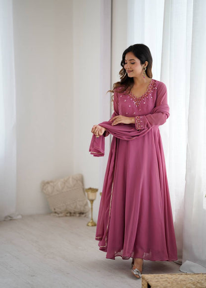 party wear anarkali set for women