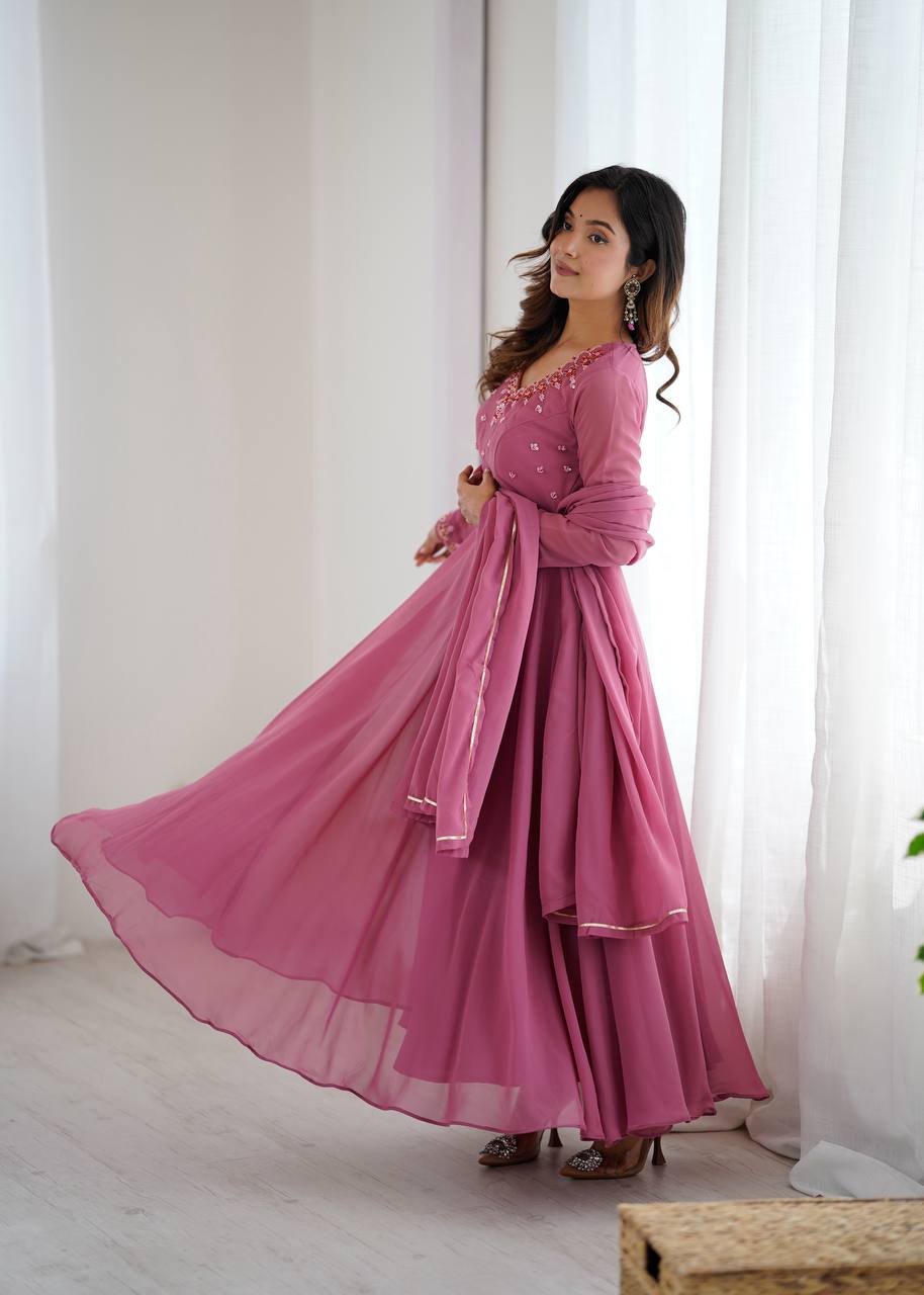 party wear anarkali set for women