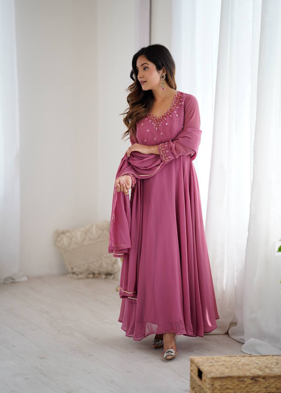 party wear anarkali set for women