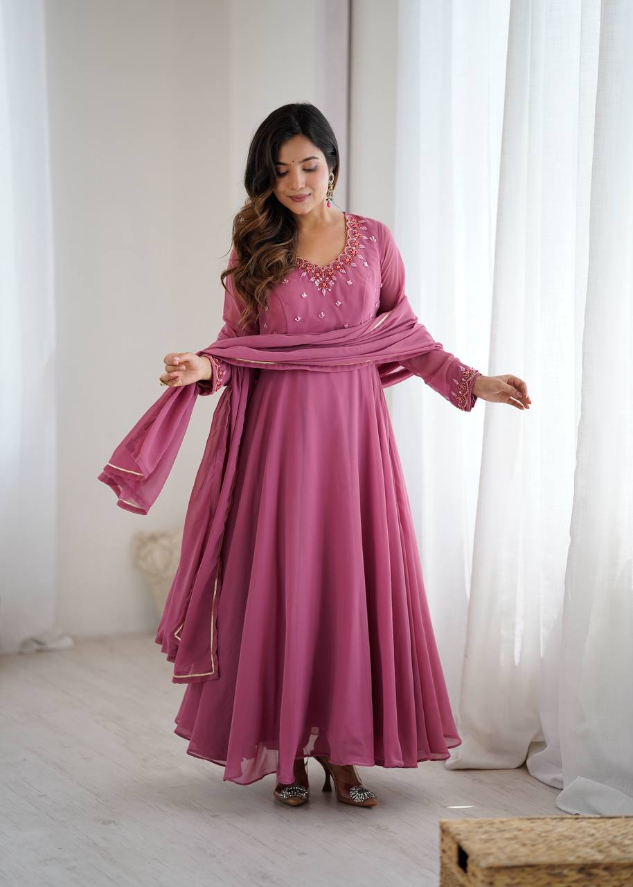 party wear anarkali set for women