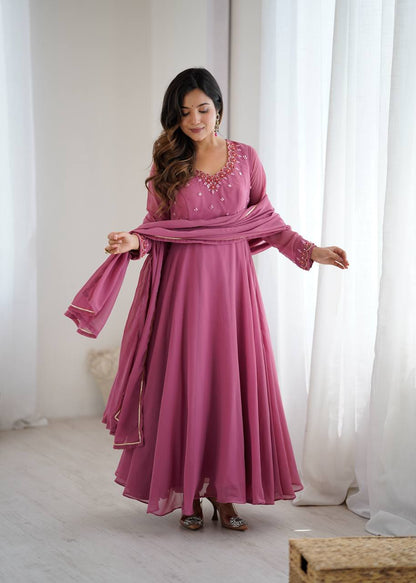 party wear anarkali set for women