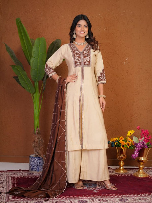 Elegant festive wear Anarkali suit set