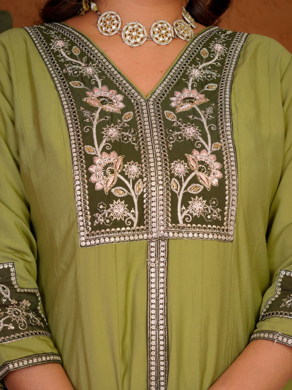 Elegant festive wear Anarkali suit set