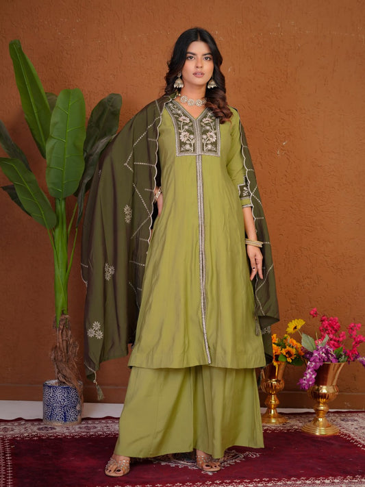 Elegant festive wear Anarkali suit set