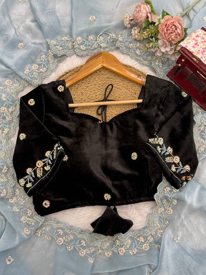 Designer Saree with Beads – Elegance Redefined