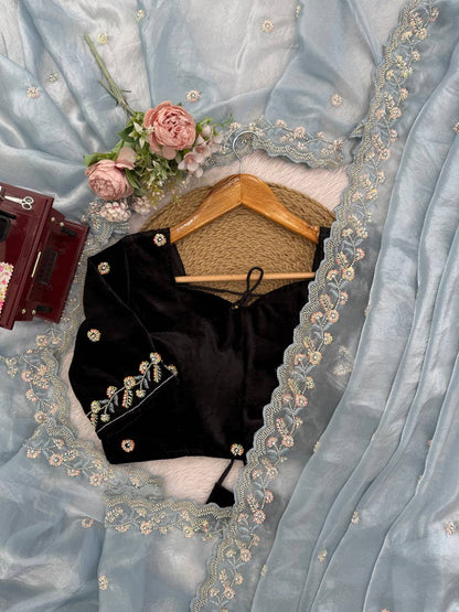 Designer Saree with Beads – Elegance Redefined