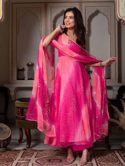 Georgette chiffon Gown for festival