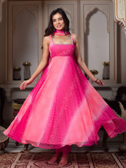 Georgette chiffon Gown for festival