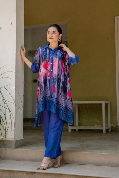 Elegant Printed Tunic Co-Ord Set for Women