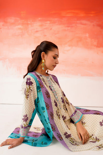 Mal Chanderi Kurta set with Lining