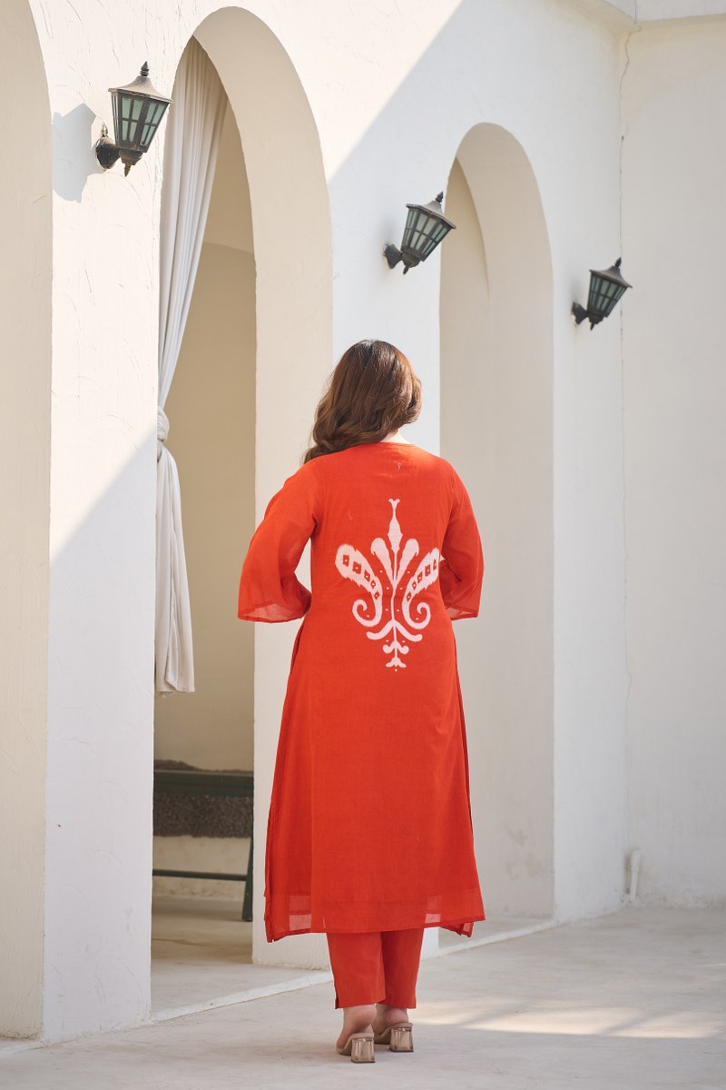 Mal Cotton Kurta Set with Printed Design