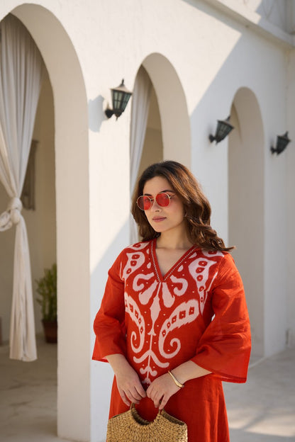 Mal Cotton Kurta Set with Printed Design