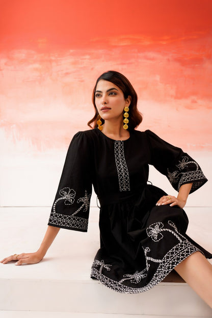 Cotton Dress with Embroidery Work