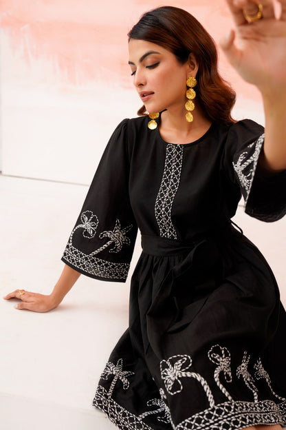 Cotton Dress with Embroidery Work