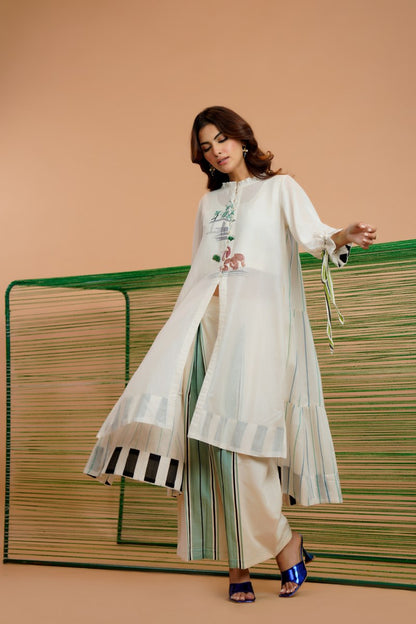 Mal Cotton Kurta Set with Hand-Painted Design