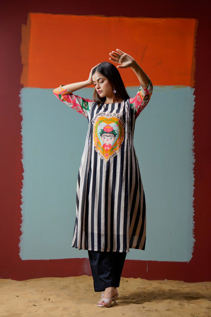 Mal Cotton Kurta Set with Lining