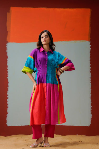 Mal Cotton Digital Print Kurta set with Lining for Women