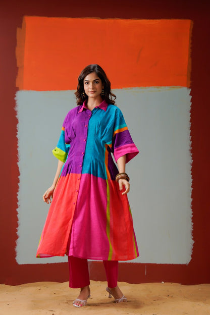 Mal Cotton Digital Print Kurta set with Lining for Women