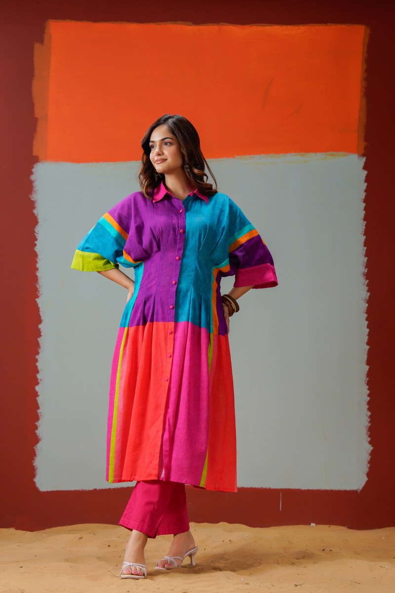 Mal Cotton Digital Print Kurta set with Lining for Women