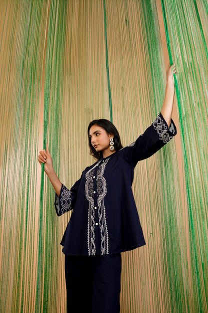 Stylish Embroidered Ethnic Co-Ord Outfit