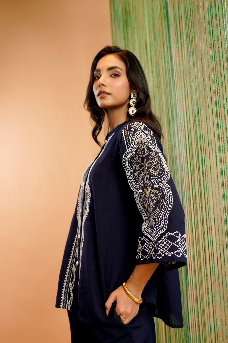 Stylish Embroidered Ethnic Co-Ord Outfit