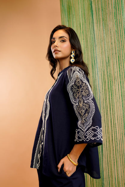 Stylish Embroidered Ethnic Co-Ord Outfit