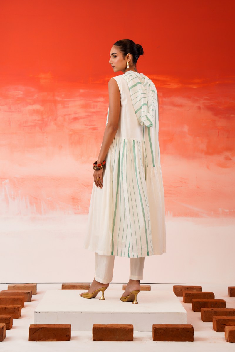 Mal Cotton Printed Hooded Kurta Set