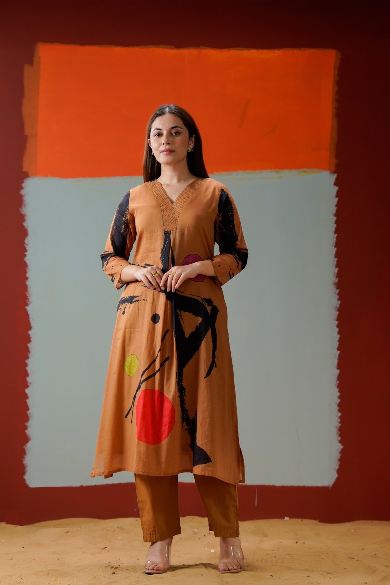 Mal Cotton Printed Kurta Set