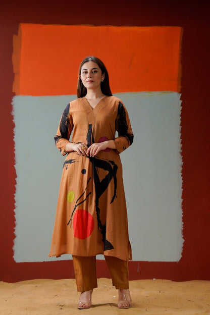 Mal Cotton Printed Kurta Set