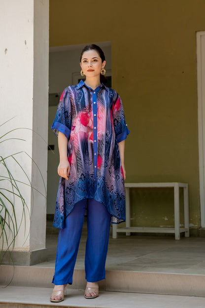 Elegant Printed Tunic Co-Ord Set for Women