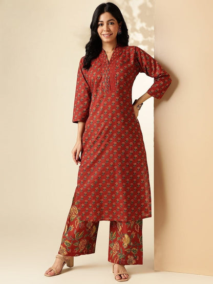 Cotton Kurta with Palazzo Pants