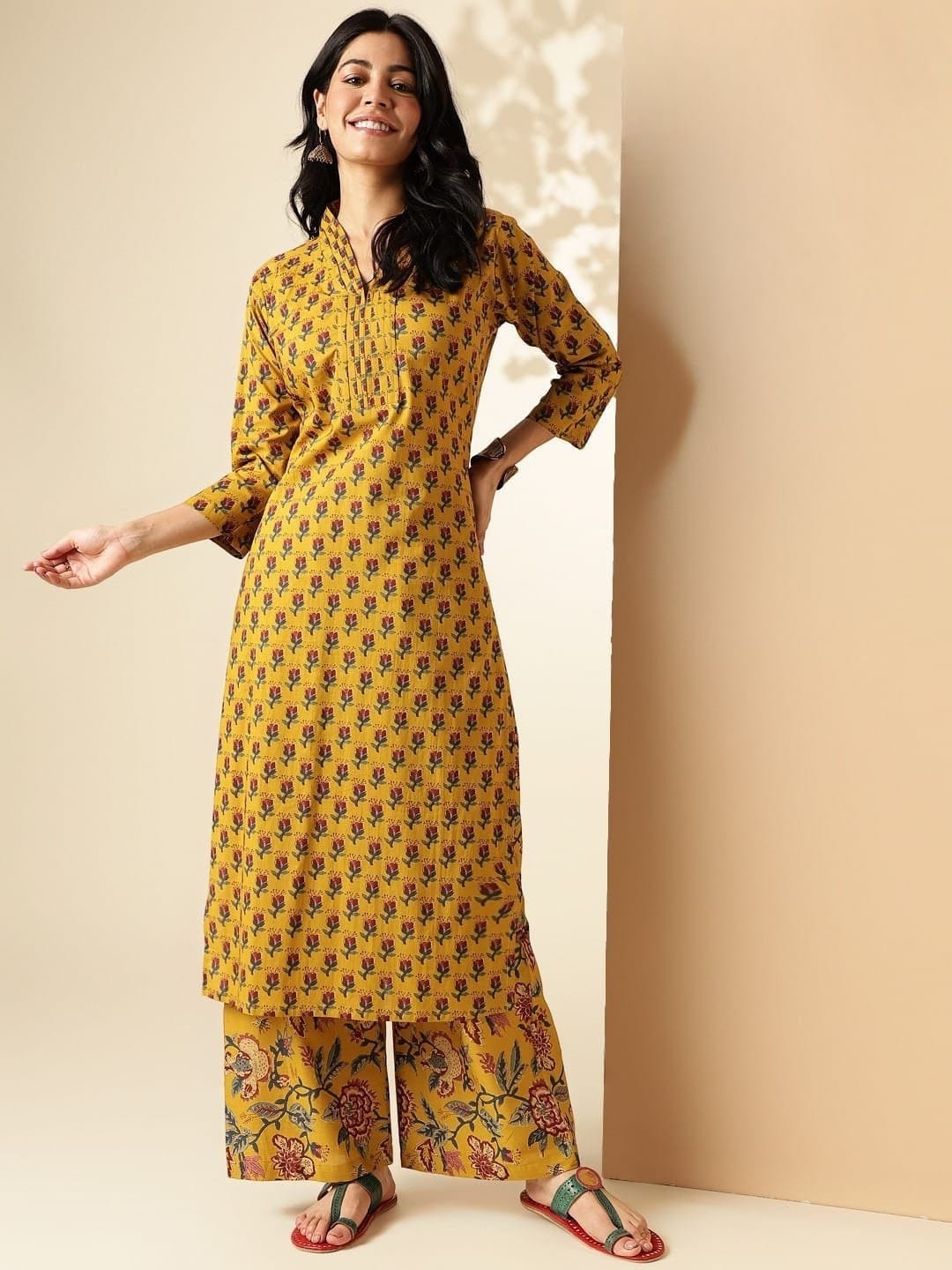 Cotton Kurta with Palazzo Pants