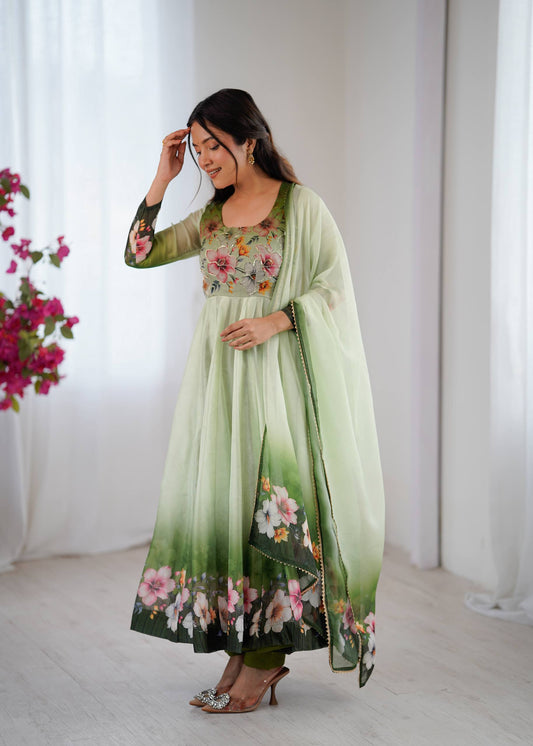 organza taby silk gown