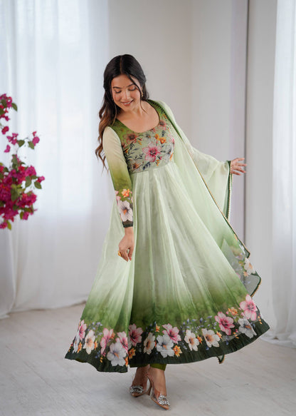 organza taby silk gown