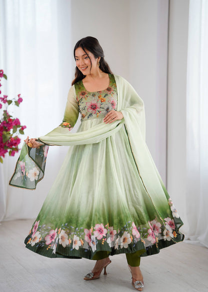 organza taby silk gown