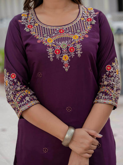 Designer Roman Kurti Set
