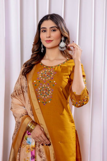 Elegant Straight Kurti Set