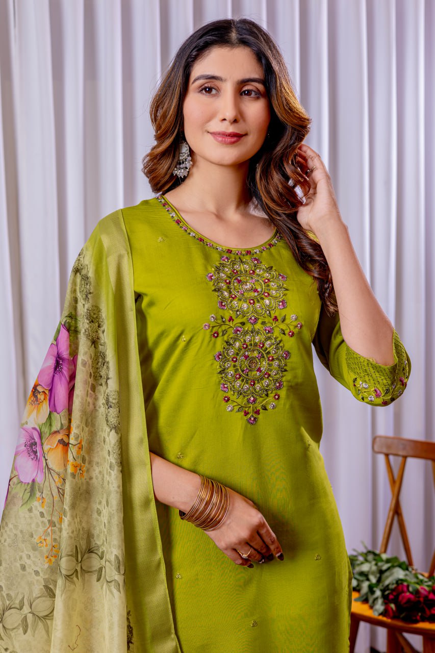 Elegant Straight Kurti Set