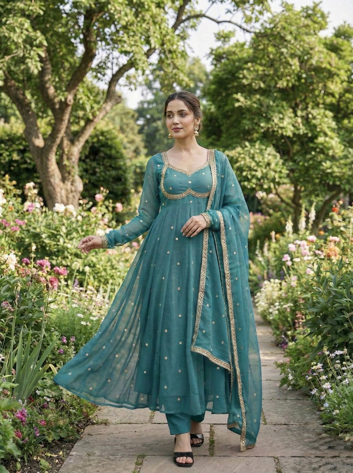 10 new colour anarkali arrival