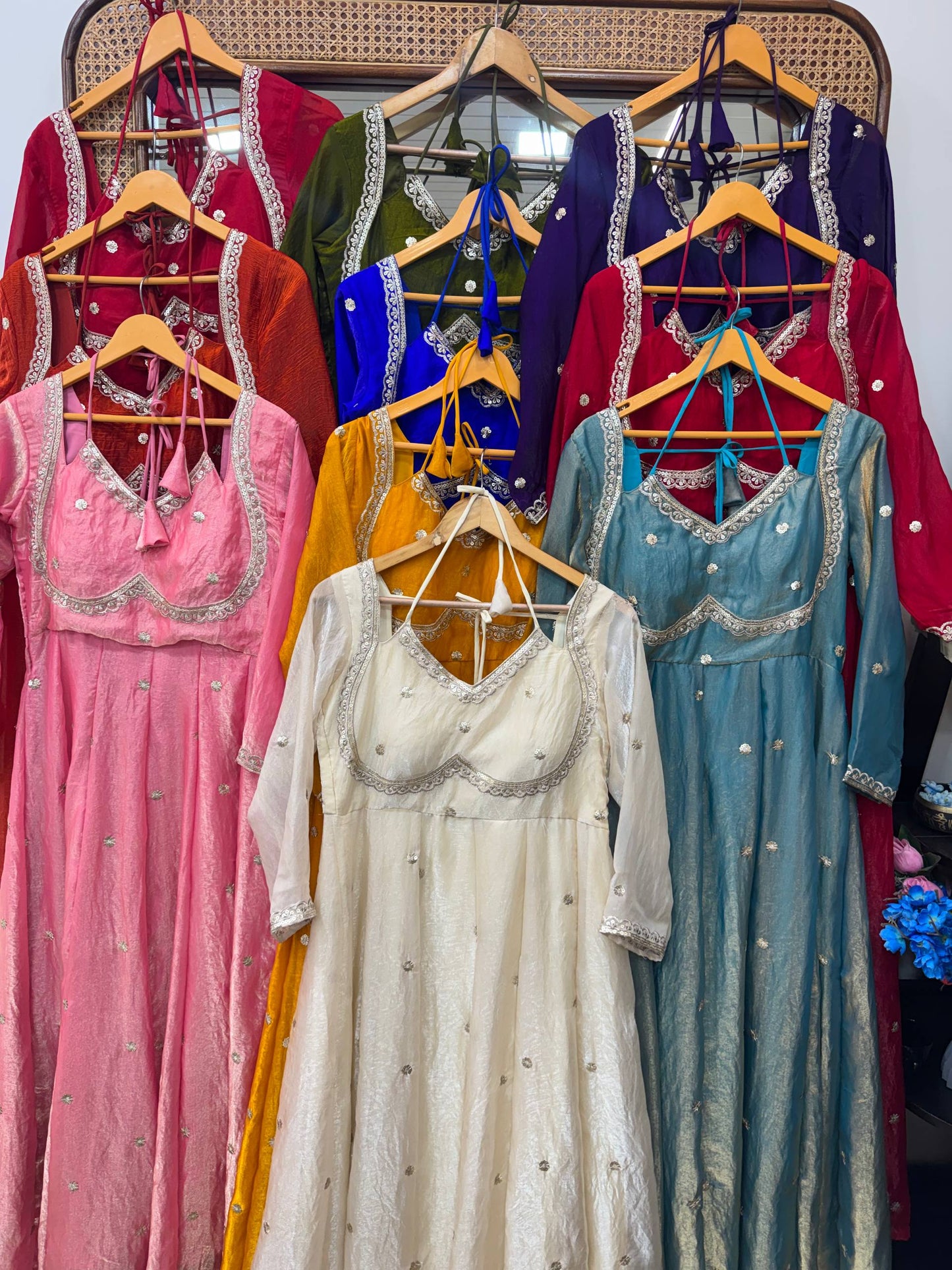 10 new colour anarkali arrival