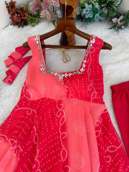 Georgette chiffon Gown for festival