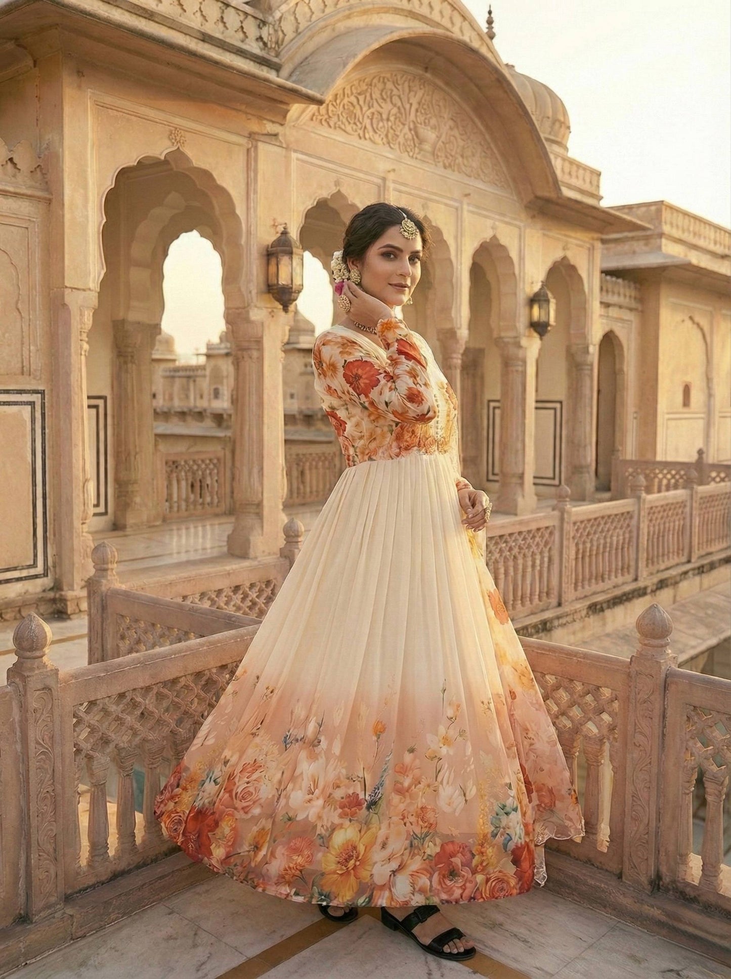 New Party Wear Look Fox Georgette Gown