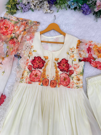 New Party Wear Look Fox Georgette Gown