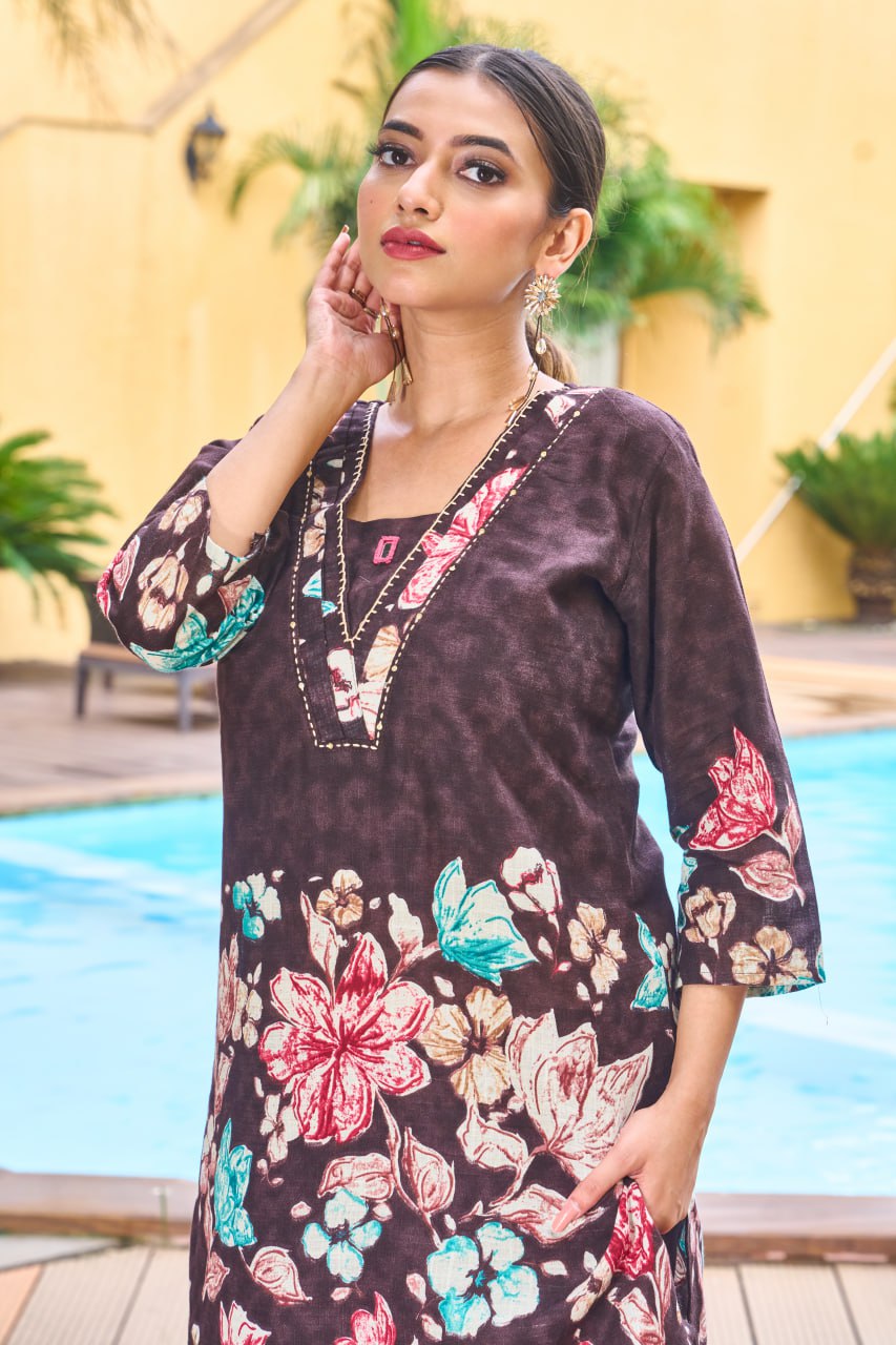 premium floral designer co ord set